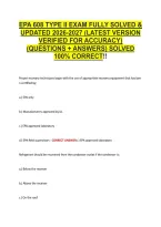 Epa 608 Type Ii Exam Fully Solved & &NewLine;Updated 2026-2027 &lpar;Latest Version &NewLine;Verified For Accuracy&rpar; &NewLine;&lpar;Questions &plus; Answers&rpar; Solved &NewLine;100&percnt; Correct&excl;&excl; 