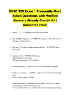 EXSC 320 Exam 1 Frequently Most &NewLine;Asked Questions with Verified &NewLine;Answers Already Graded A&plus; &vert; &NewLine;Guarantee Pass&excl;