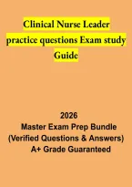 Clinical Nurse Leader Practice Questions Exam Study Guide 2026 &vert; CNL Certification Test Prep & Review