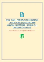 Wgu - D089 - Principles Of Economics &vert; Study Guide &vert; Questions And Answers &vert; Exam Prep