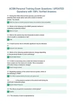 ACSM Personal Training Exam Questions &vert; UPDATED&NewLine;Questions with 100&percnt; Verified Answers