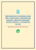 D089 Principles Of Economics Exam Prep &vert; Study Guide &vert; Questions And Answers &vert; Objective Assessment Review