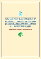 Wgu D089 Study Guide &vert; Principles Of Economics &vert; Questions And Answers &vert; Objective Assessment Prep