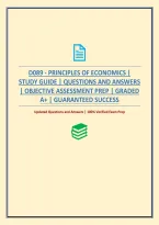 D089 - Principles Of Economics &vert; Study Guide &vert; Questions And Answers &vert; Objective Assessment Prep