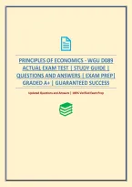 Principles Of Economics - Wgu D089 Actual Exam Test &vert; Study Guide &vert; Questions And Answers &vert; Exam Prep