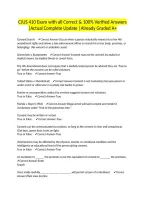 CJUS 410 Exam with all Correct & 100&percnt; Verified Answers &vert;Actual Complete Update &vert;Already Graded A&plus;