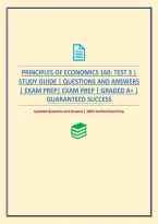 Principles Of Economics 160&colon; Test 3 &vert; Study Guide &vert; Questions And Answers &vert; Exam Prep