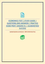 Economics Test &vert; Study Guide &vert; Questions And Answers &vert; Practice Exam Prep