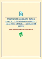 Principles Of Economics - Exam 1 Study Set &vert; Questions And Answers &vert; Exam Prep