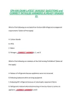Epa 608 Exam Latest 2026&sol;2027 Questions And &NewLine;Correct Detailed Answers Already Graded &NewLine;A&plus; 
