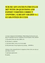 Nur 502 Advanced Patho Exam &NewLine;2027 With 130 Questions And &NewLine;Expert-Verified Correct &NewLine;Answers &vert; Already Graded A&plus; &vert; &NewLine;Guaranteed Success