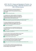 APHY 102 ATI 2&colon; Scope and Standards of Practice &vert; Ivy&NewLine;Tech Community College &vert; UPDATED Questions with&NewLine;100&percnt; Verified Answers