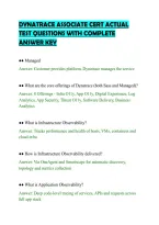 Dynatrace Associate Cert Actual&NewLine;Test Questions With Complete&NewLine;Answer Key