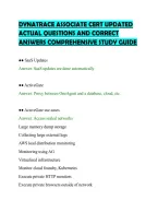 Dynatrace Associate Cert Updated&NewLine;Actual Questions And Correct&NewLine;Answers Comprehensive Study Guide