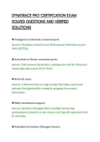 Dynatrace Pro Certification Exam&NewLine;Solved Questions And Verified&NewLine;Solutions