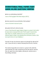 Dysrhythmias Final Paper Study&NewLine;Guide Solved Questions Verified