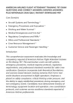 American Airlines Flight Attendant Training 787 Exam&NewLine;Questions And Correct Answers &lpar;Verified Answers&rpar;&NewLine;Plus Rationales 2026 Q&A &vert; Instant Download Pdf