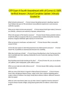 CITP Exam 4-Fourth Amendment with all Correct & 100&percnt; Verified Answers &vert;Actual Complete Update &vert;Already Graded A&plus;