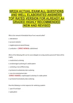 Nr224 Actual Exam All Questions &NewLine;And Well Elaborated Answers &NewLine;Top Rated Version For Already A&plus; &NewLine;Graded Highly Recommended &NewLine;&vert;New And Revised 
