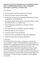 Arizona College Of Nursing Nur 354 Pharmacology Ii&NewLine;Exam 1 Comprehensive Review &vert; 100&percnt; Answered&NewLine;Questions & Answers &vert; Updated 2026&period;