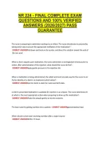 Nr 224 - Final Complete Exam &NewLine;Questions And 100&percnt; Verified &NewLine;Answers &lpar;2026&sol;2027&rpar; Pass &NewLine;Guarantee 