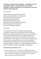 D&rsquo;youville College Nur 631&sol;Nur631 &ndash; Advanced Health&NewLine;Assessment Exam 2 &lpar;V2&rpar; Questions And Correct&NewLine;Answers &lpar;Verified Answers&rpar; Plus Rationales 2026 Q&A &vert;&NewLine;Instant Download Pdf&period;