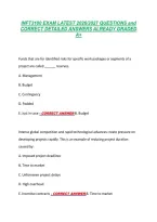 Inft3100 Exam Latest 2026&sol;2027 Questions And &NewLine;Correct Detailed Answers Already Graded &NewLine;A&plus; 