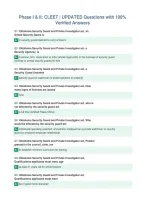 Phase I & II&colon; CLEET &vert; UPDATED Questions with 100&percnt;&NewLine;Verified Answers