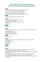 Slpa Certification Exam Updated&NewLine;Actual Questions And Correct Answers