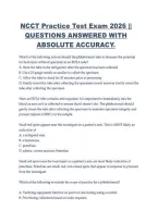 NCCT Phlebotomy Practice Test &ndash; Complete Exam Questions with Verified Answers and Rationales