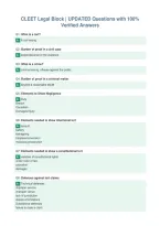 CLEET Legal Block &vert; UPDATED Questions with 100&percnt;&NewLine;Verified Answers