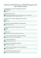 Oklahoma CLEET Reciprocity &vert; UPDATED Questions with&NewLine;100&percnt; Verified Answers