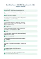 Cleet FInal Exam &vert; UPDATED Questions with 100&percnt;&NewLine;Verified Answers