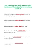 Final Exam Hondros NUR 150 Newest 2026&sol;2027 &NewLine;Questions and Correct Detailed Answers Already &NewLine;Graded A&plus; 