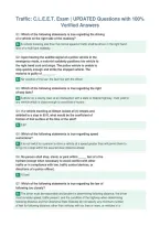 Traffic&colon; C&period;L&period;E&period;E&period;T&period; Exam &vert; UPDATED Questions with 100&percnt;&NewLine;Verified Answers&NewLine;