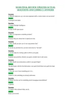 Soar Final Review Updated Actual&NewLine;Questions And Correct Answers