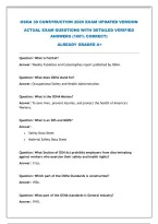 Osha 30 Construction 2026 Exam Updated Version  &NewLine;Actual Exam Questions With Detailed Verified &NewLine;Answers &lpar;100&percnt; Correct&rpar; &NewLine; Already Graded A&plus;