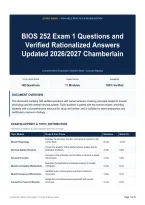 BIOS 252 Exam 1 Questions and Verified Rationalized Answers Updated 2026&sol;2027 Chamberlain
