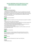 Soc322 Midterm Study Updated Actual&NewLine;Questions And Correct Answers