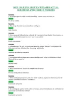 Soci 1301 Exam 1 Review Updated Actual&NewLine;Questions And Correct Answers