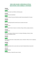 Soci 1301 Exam 1 Updated Actual&NewLine;Questions And Correct Answers
