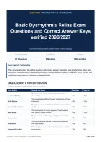 Basic Dysrhythmia Relias Exam Questions and Correct Answer Keys Verified 2026&sol;2027