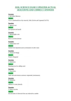 Soil Science Exam 1 Updated Actual&NewLine;Questions And Correct Answers