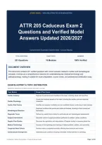 ATTR 205 Caduceus Exam 2 Questions and Verified Model Answers Updated 2026&sol;2027