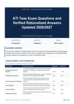 ATI Teas Exam Questions and Verified Rationalized Answers Updated 2026&sol;2027