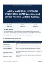 ATI RN MATERNAL NEWBORN PROCTORED EXAM Questions and Verified Answers Updated 2026&sol;2027