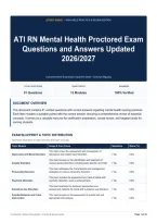 ATI RN Mental Health Proctored Exam Questions and Answers Updated 2026&sol;2027