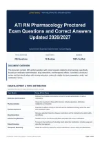 ATI RN Pharmacology Proctored Exam Questions and Correct Answers Updated 2026&sol;2027