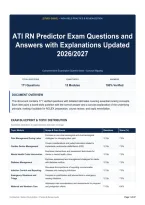 ATI RN Predictor Exam Questions and Answers with Explanations Updated 2026&sol;2027
