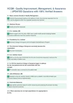 HCQM - Quality Improvement&comma; Management&comma; & Assurance&NewLine;&vert; UPDATED Questions with 100&percnt; Verified Answers